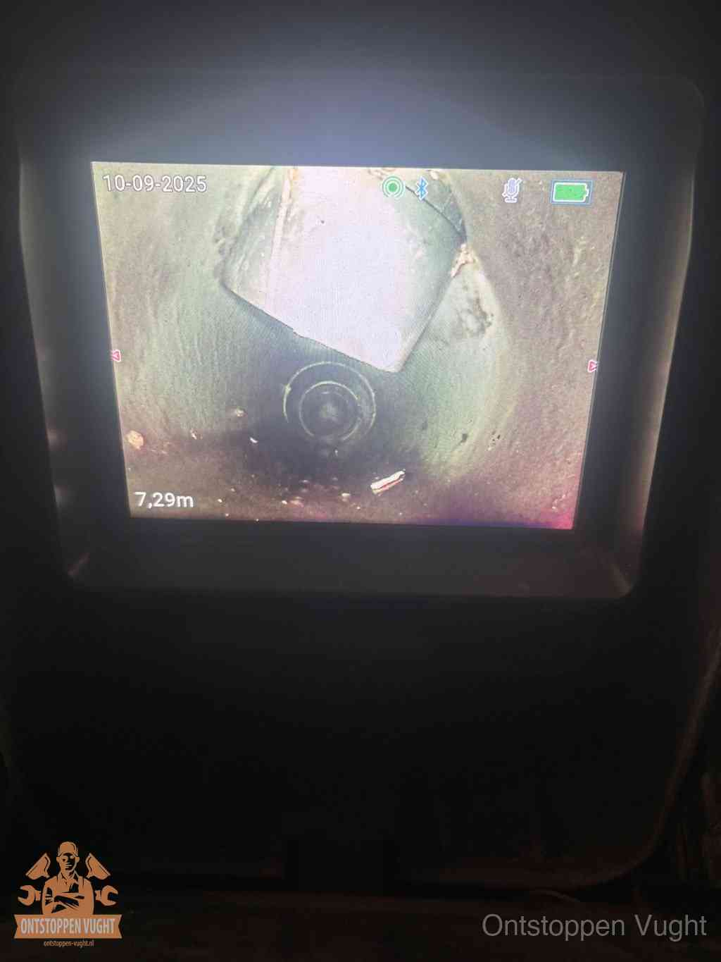 Rioolverzakking camerabeeld in Vught